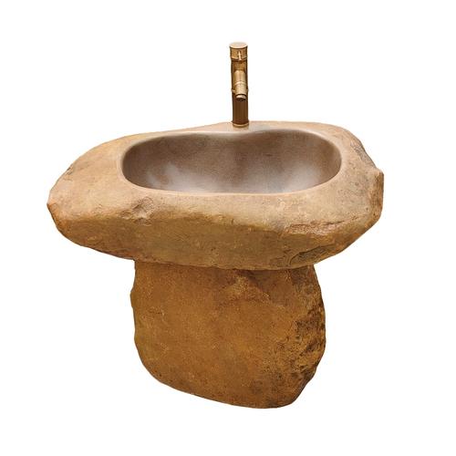 自然石材立柱盆 融合藝術(shù)與實(shí)用的戶外生活新選擇