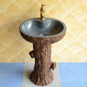 歐式立柱盆與普通馬桶 打造簡約實用的衛浴空間